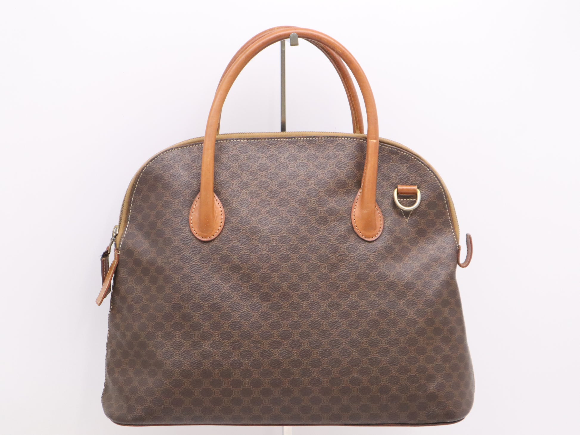 CELINE Macadam 2-Way Tote Bag Brown Handbag