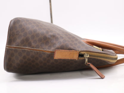 CELINE Macadam 2-Way Tote Bag Brown Handbag