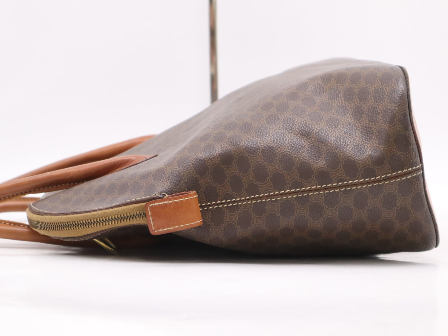 CELINE Macadam 2-Way Tote Bag Brown Handbag