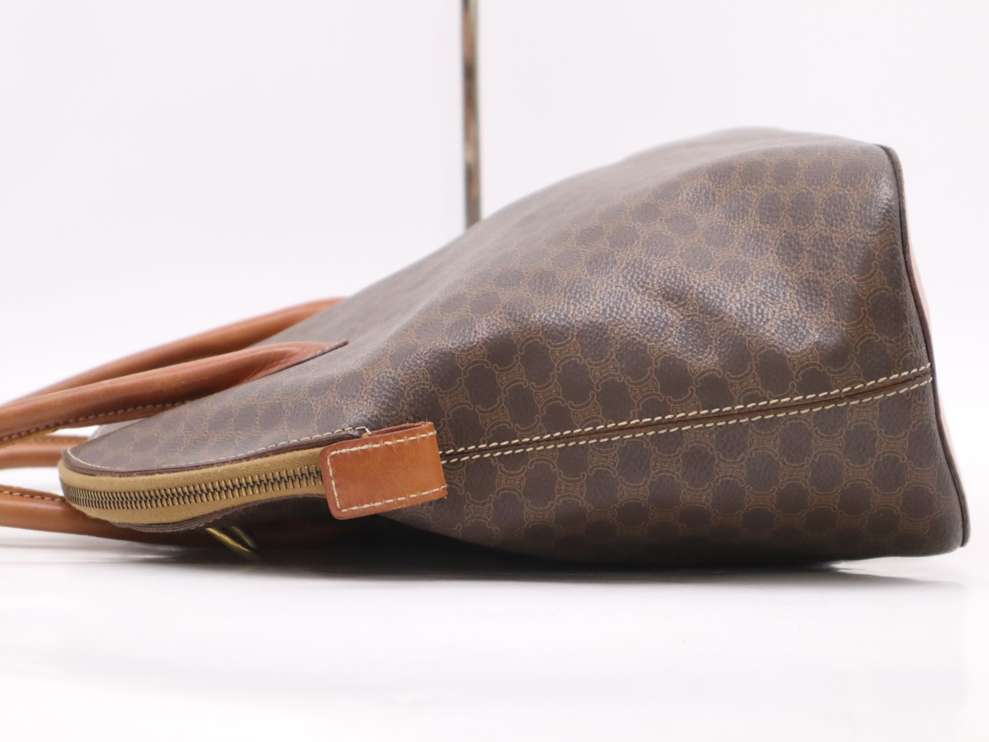 CELINE Macadam 2-Way Tote Bag Brown Handbag