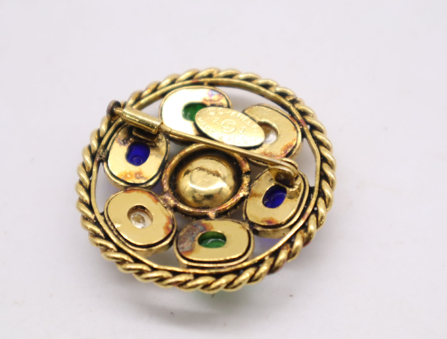 CHANEL GP Gripoa Gold Brooch