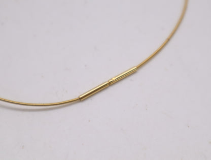 HERMES GPH Cube Orange Gold Necklace with Box