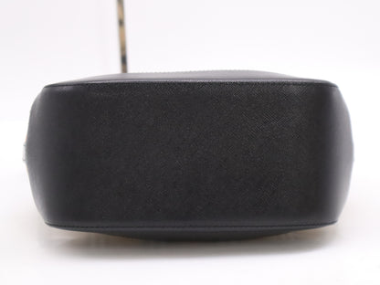 BURBERRY Canvas x Leather Nova Check One Shoulder Bag Brown Black Shoulder Bag with Charm