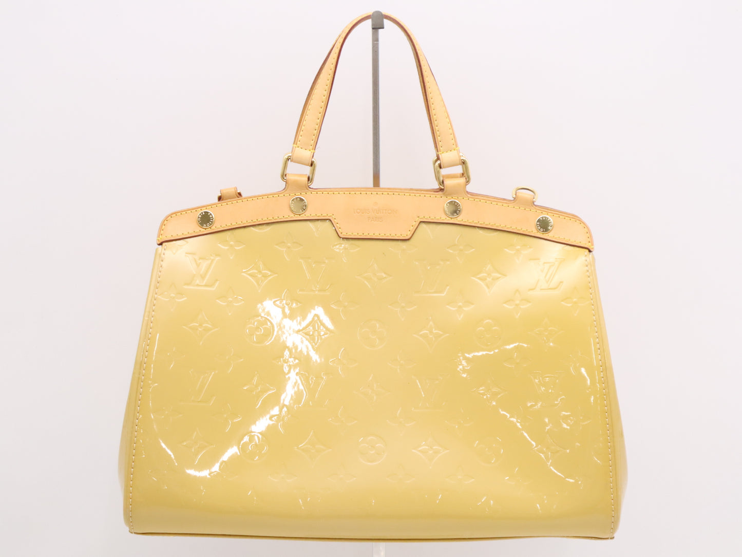 LOUIS VUITTON M90108 Monogram Vernis Blair MM Citrine Handbag
