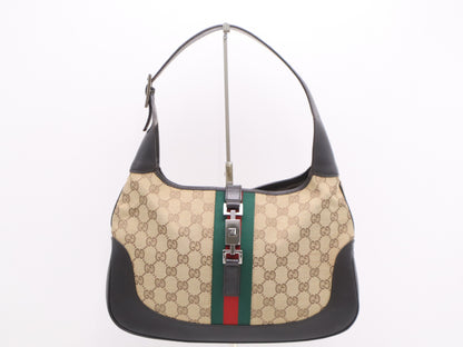 GUCCI 001/3306GG Canvas Sherry Line Jackie Shoulder Bag Shoulder Bag