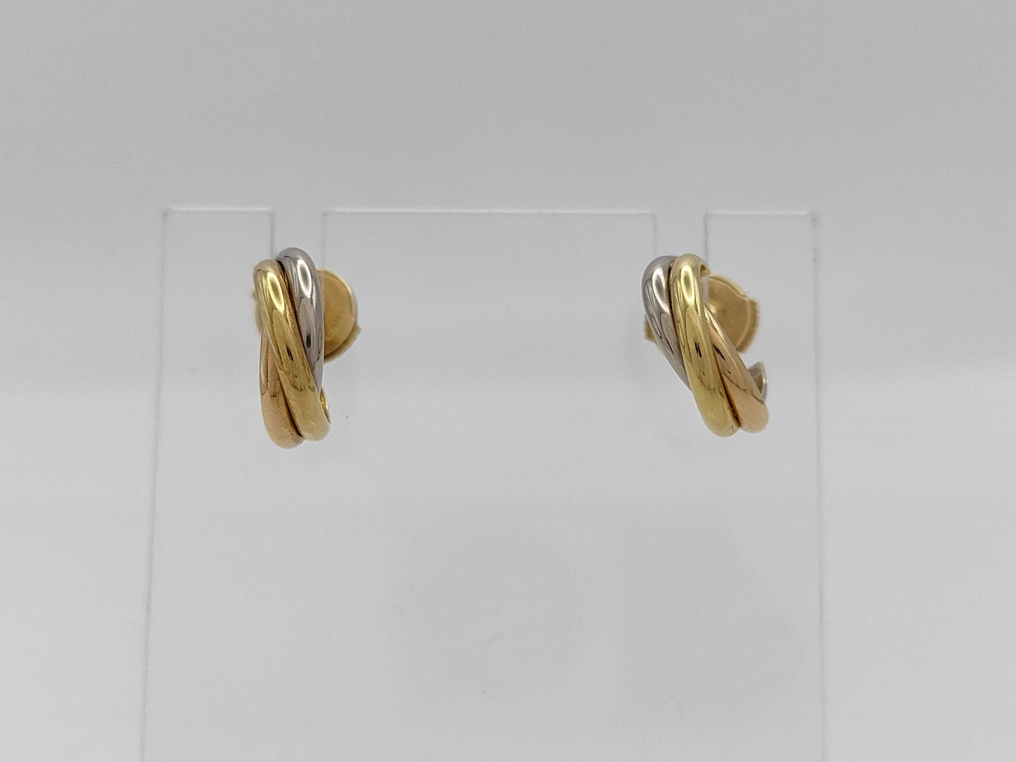 Cartier Trinity Three Collar 750 4.3g Earrings 