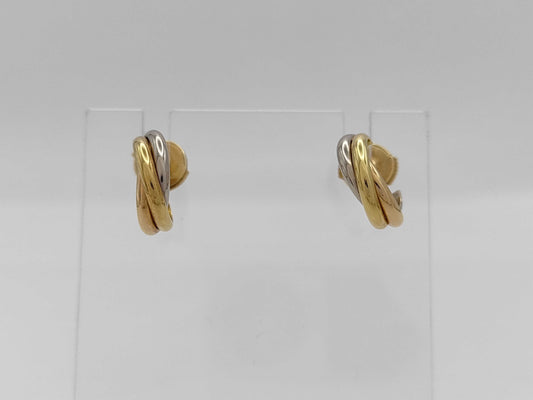 Cartier Trinity Three Collar 750 4.3g Earrings 