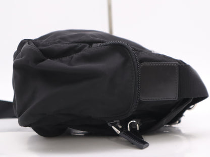 PRADA Nylon Triangle Logo Shoulder Bag Black SV Hardware Shoulder Bag