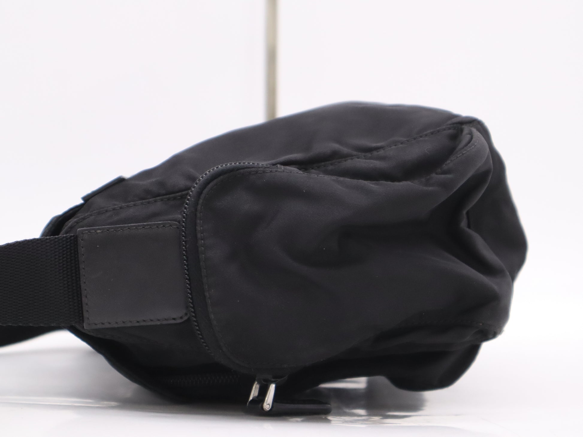 PRADA Nylon Triangle Logo Shoulder Bag Black SV Hardware Shoulder Bag