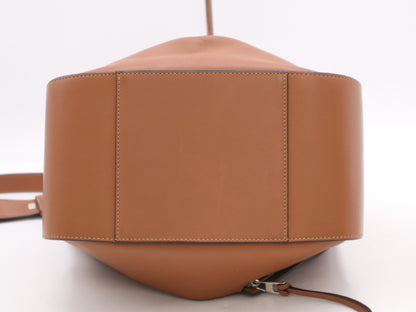 LOEWE Soft Grain Calf Hammock Small 2-Way Handbag in Brown with Shoulder Strap and Dust Bag