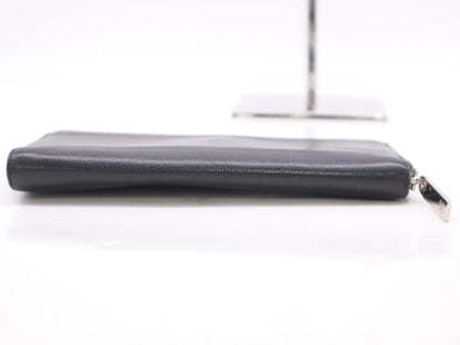 CHANEL Caviar Skin Round Zipper Long Wallet Black Seal 14249131 Wallet