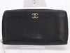CHANEL Caviar Skin Round Zipper Long Wallet Black Seal 14249131 Wallet