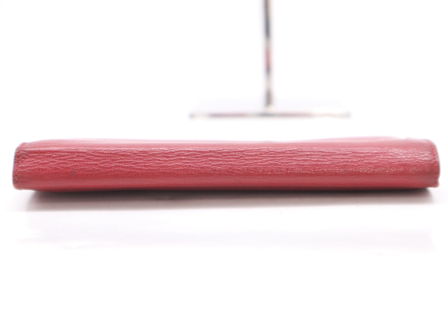 CHANEL Leather Bi-Fold Long Wallet Red Seal 5799797 Wallet