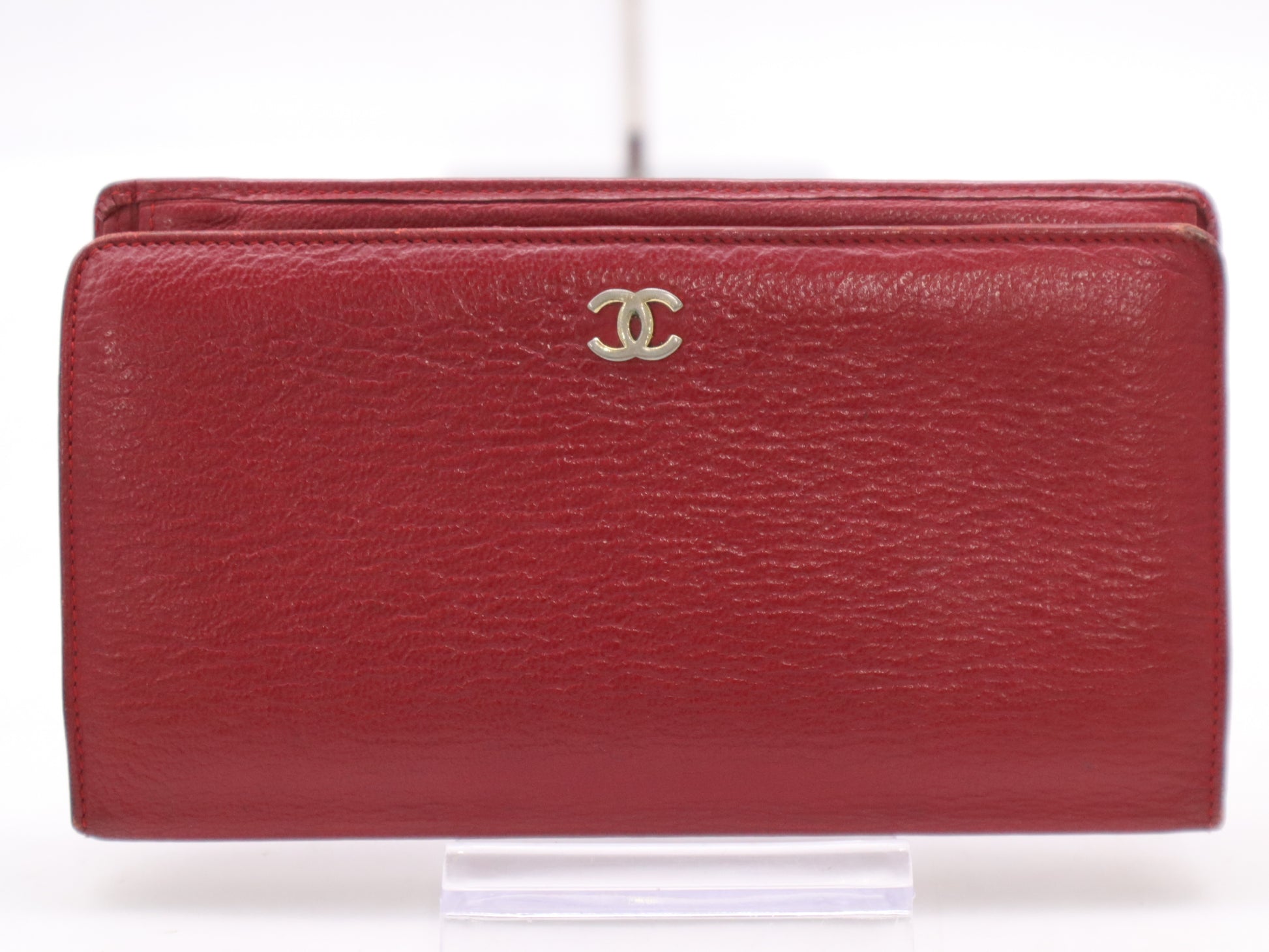 CHANEL Leather Bi-Fold Long Wallet Red Seal 5799797 Wallet