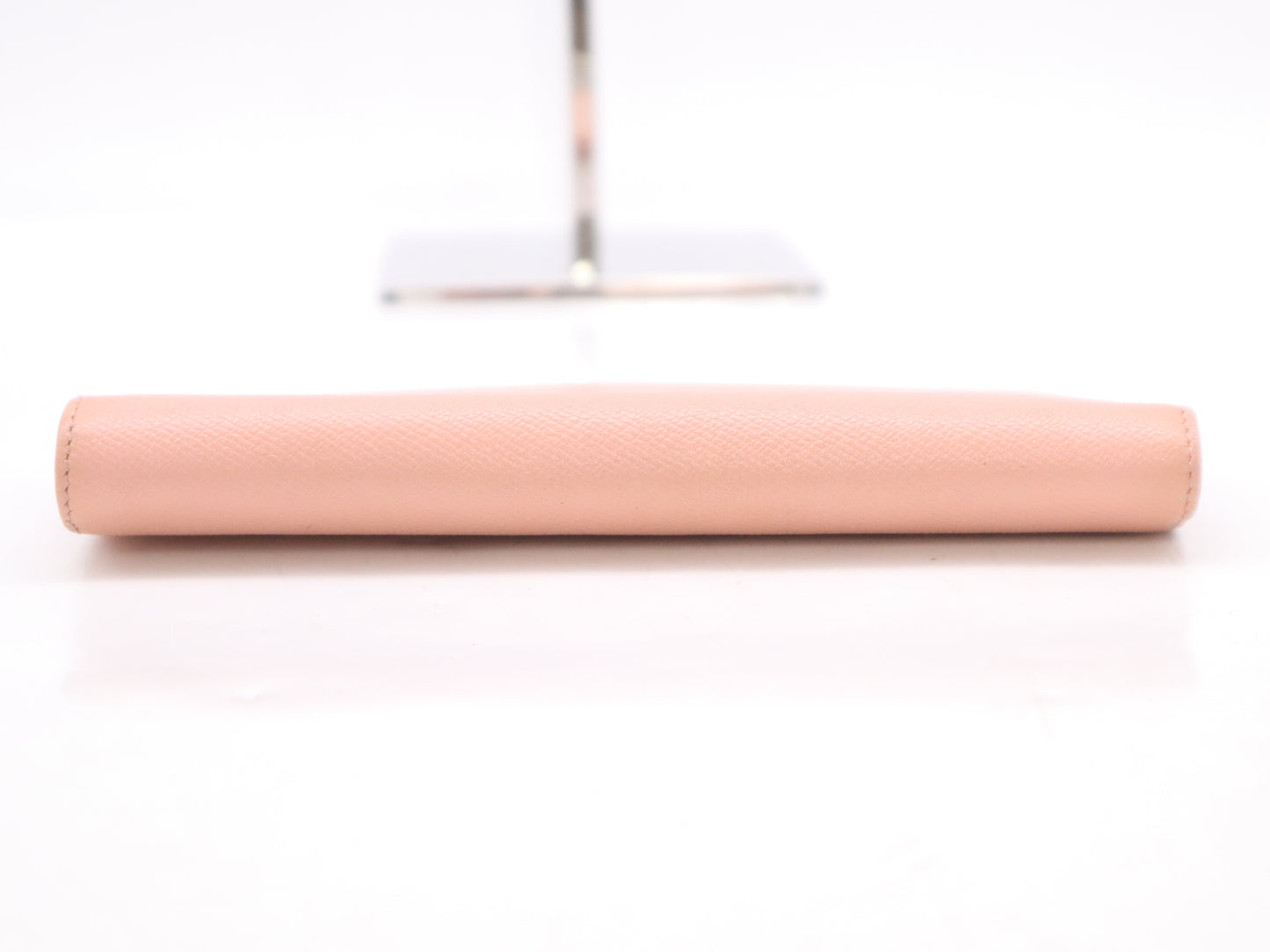 CHANEL Leather Coco Button Bi-Fold Long Wallet Pink Seal 9556266 Wallet