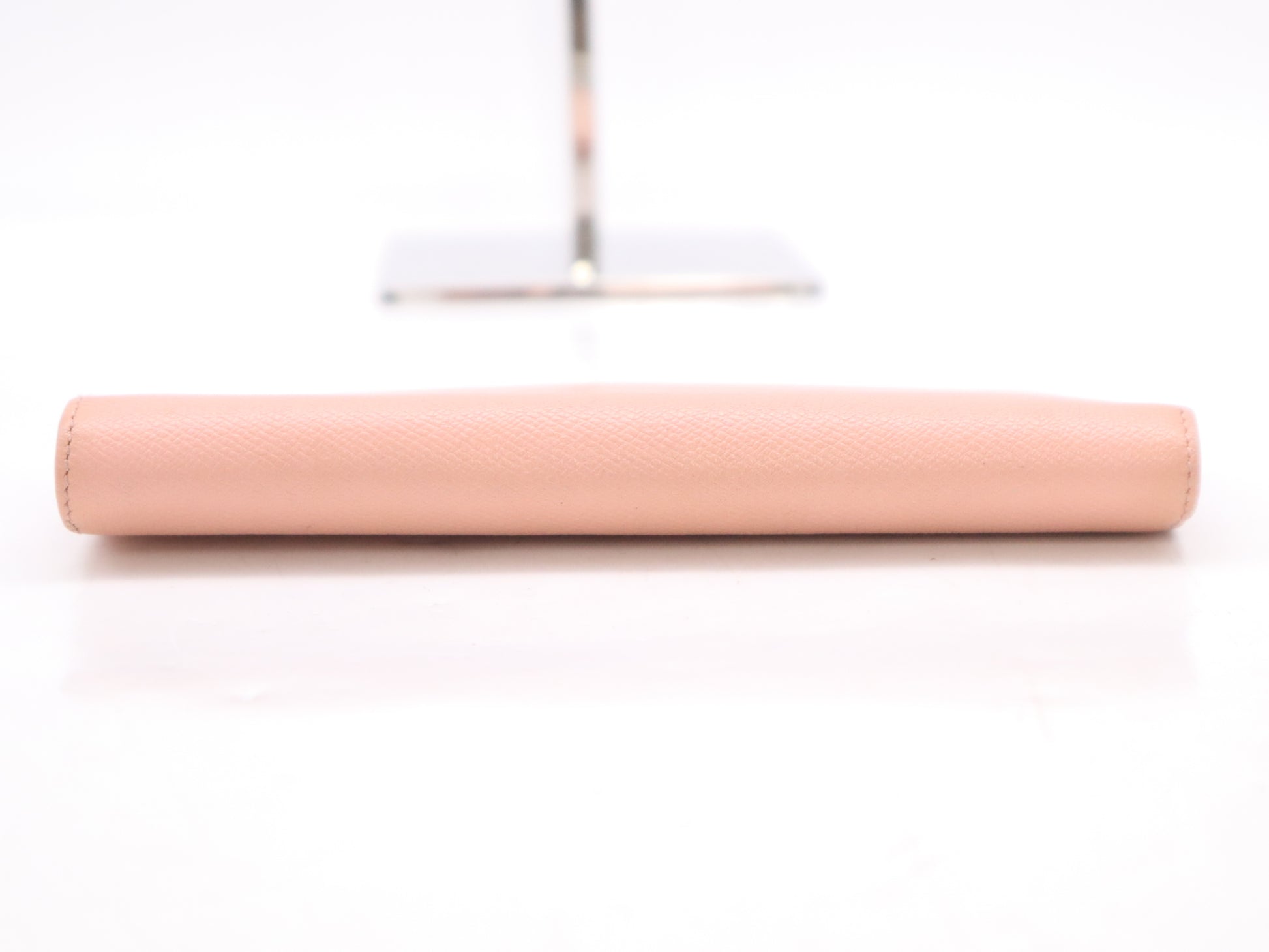 CHANEL Leather Coco Button Bi-Fold Long Wallet Pink Seal 9556266 Wallet