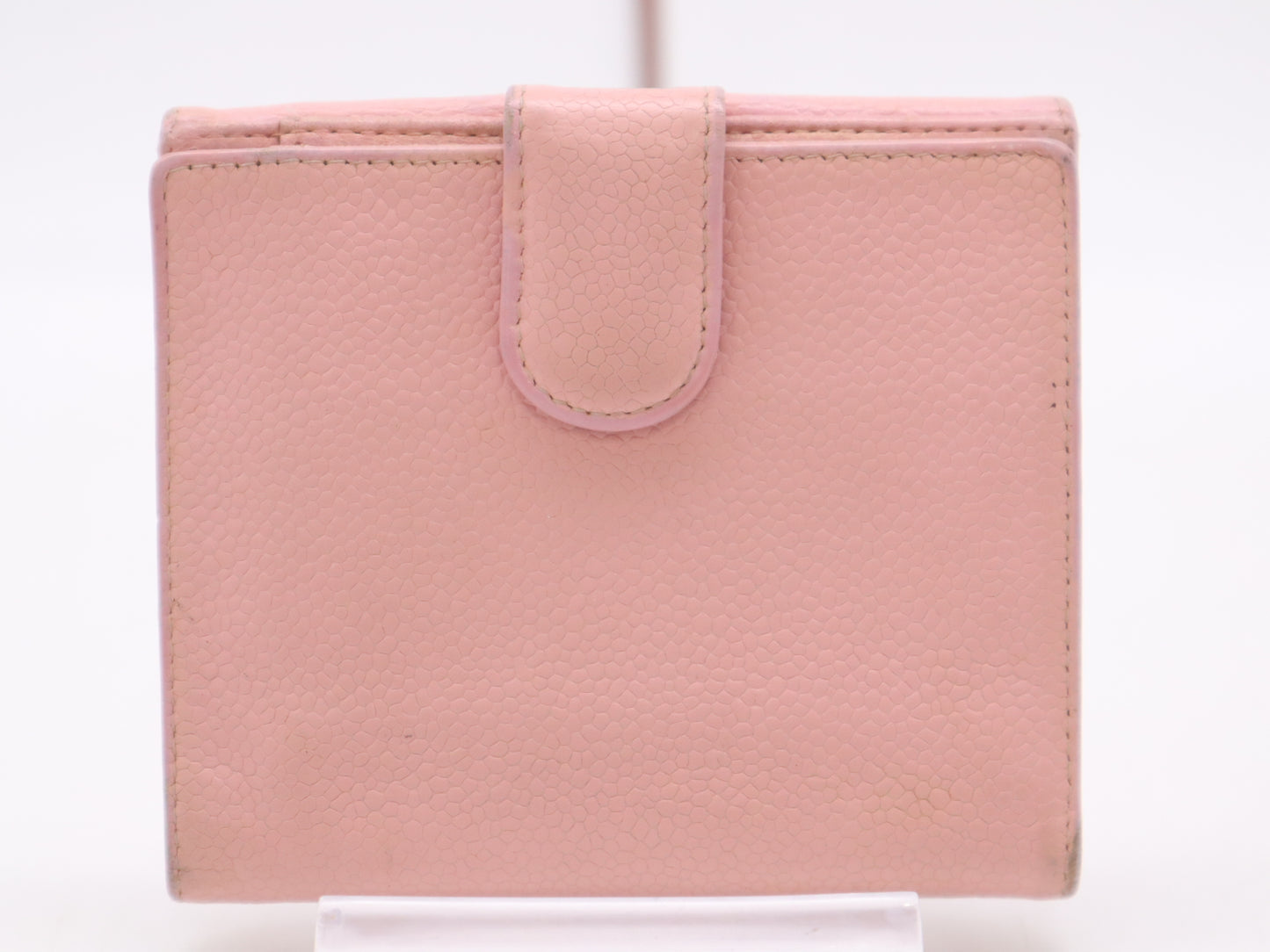 CHANEL Leather Bi-Fold Wallet Pink Seal 9598361 Wallet