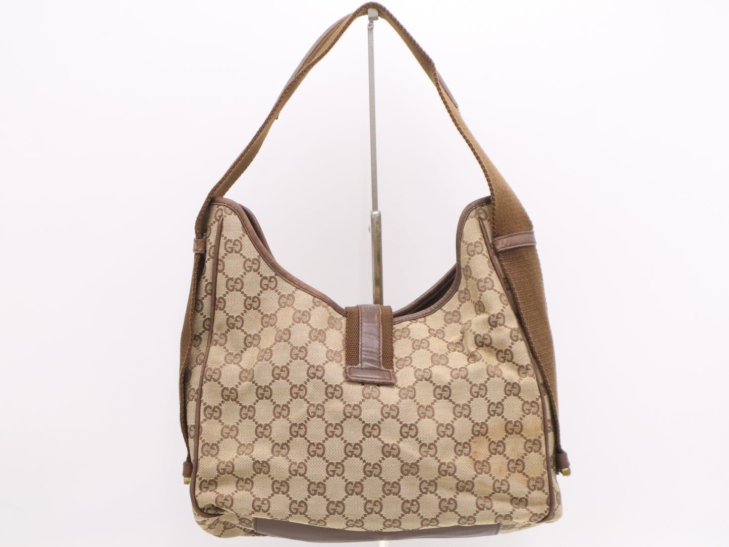 GUCCI 92735 GG Canvas One Shoulder Bag Beige Brown Shoulder Bag