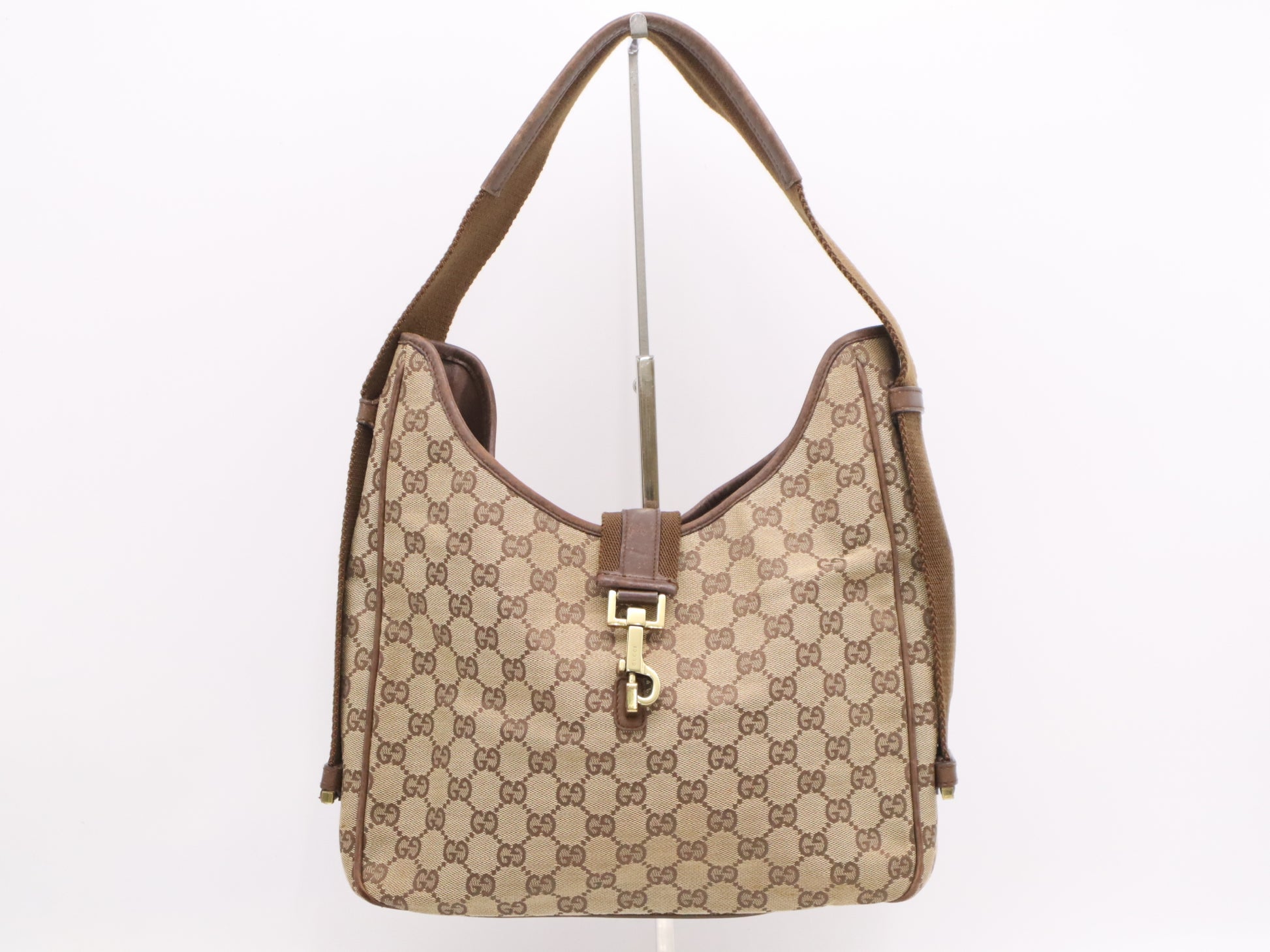 GUCCI 92735 GG Canvas One Shoulder Bag Beige Brown Shoulder Bag