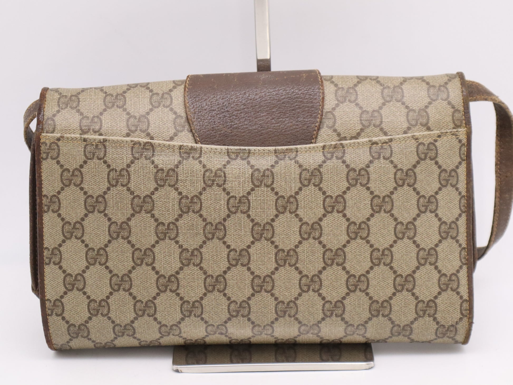 GUCCI GG Supreme Shoulder Bag Beige Brown Shoulder Bag