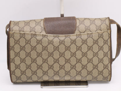 GUCCI GG Supreme Shoulder Bag Beige Brown Shoulder Bag