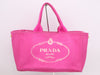 PRADA Canvas Canapa Tote, Pink, GD Hardware, White Tag, 197/B Tote Bag