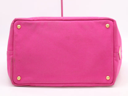 PRADA Canvas Canapa Tote, Pink, GD Hardware, White Tag, 197/B Tote Bag