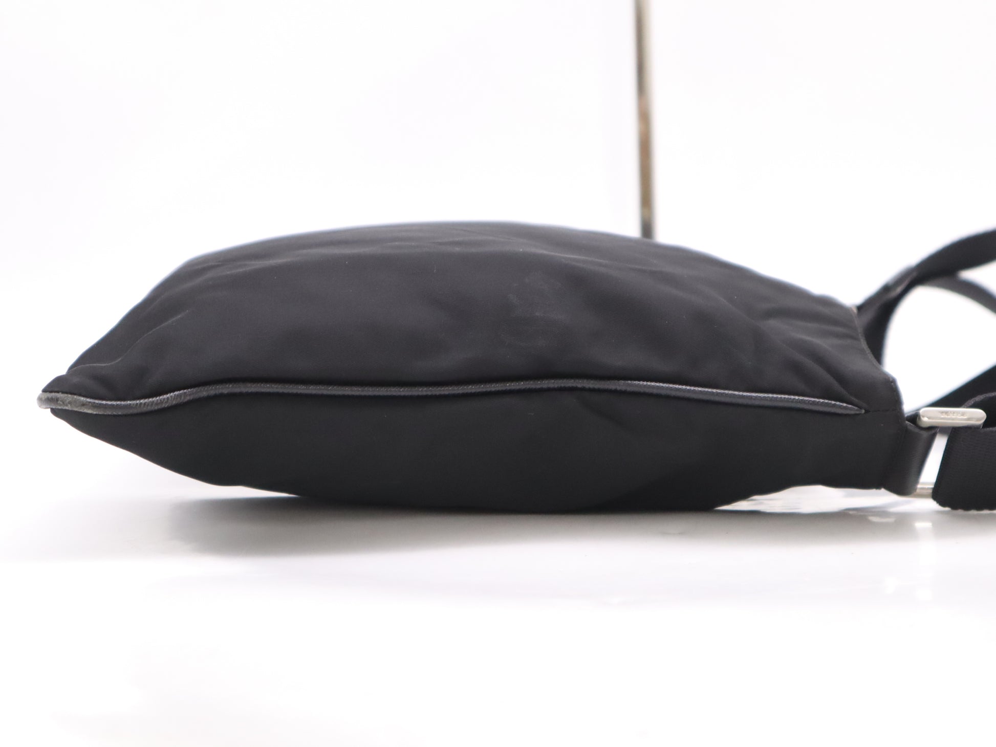 PRADA Nylon Triangle Logo Shoulder Bag Black SV Hardware Shoulder Bag