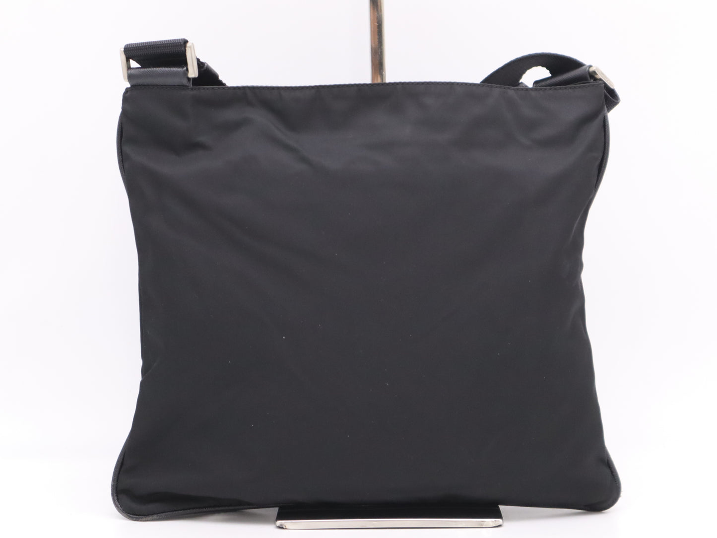 PRADA Nylon Triangle Logo Shoulder Bag Black SV Hardware Shoulder Bag