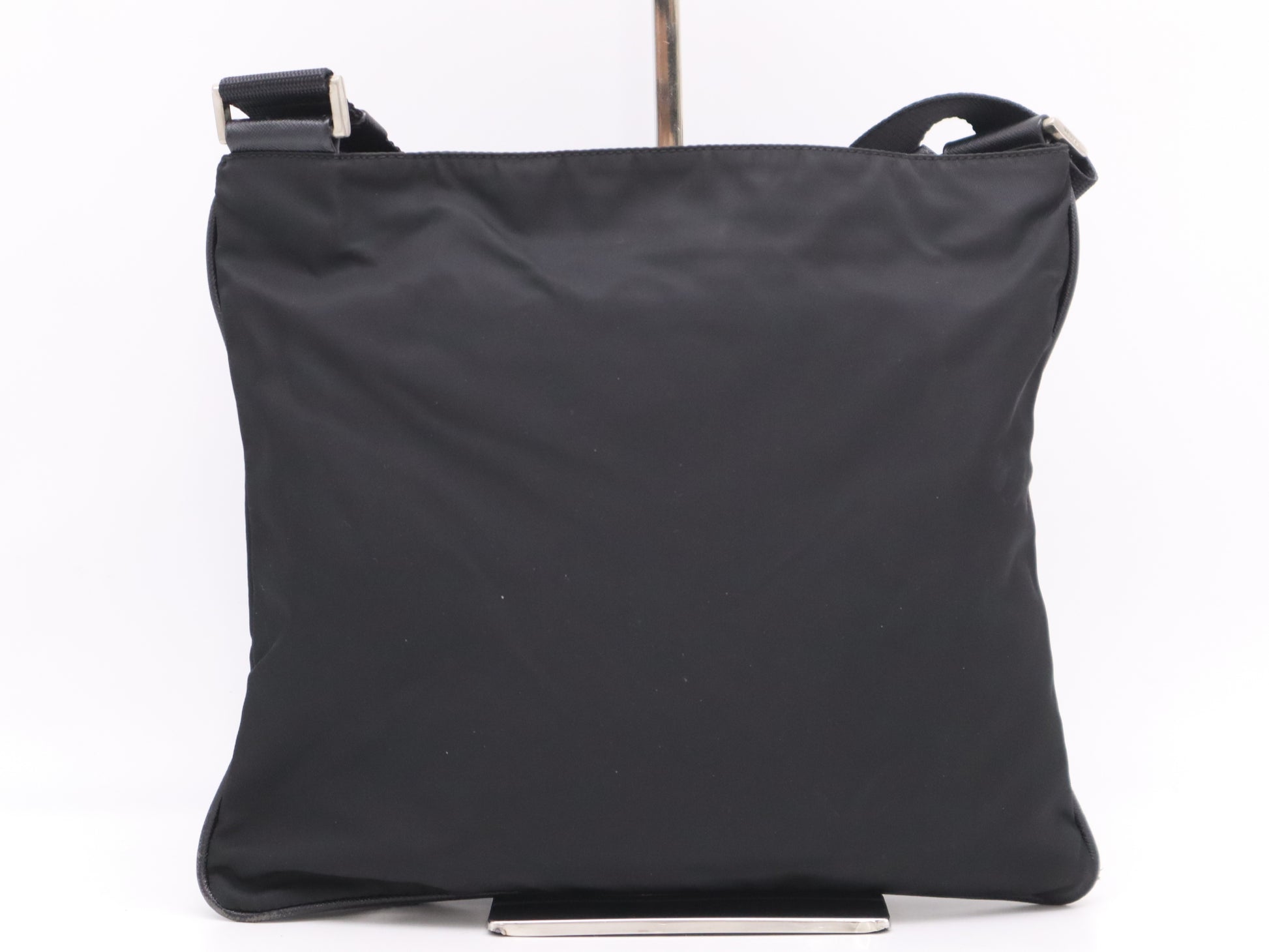 PRADA Nylon Triangle Logo Shoulder Bag Black SV Hardware Shoulder Bag