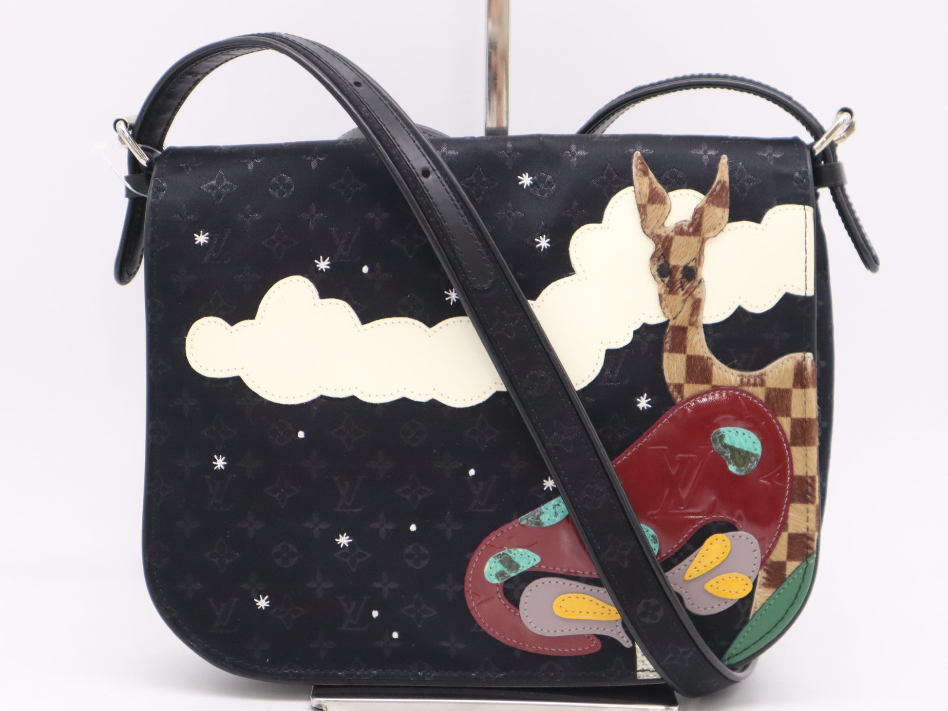 LOUIS VUITTON M92273 Monogram Satin Comte de Fe Musette Shoulder Bag