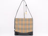 BURBERRY FB3016 Canvas x Leather Nova Check Shoulder Bag Brown Black Shoulder Bag with Charm