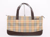 BURBERRY Canvas x Leather Nova Check Bag Brown Handbag