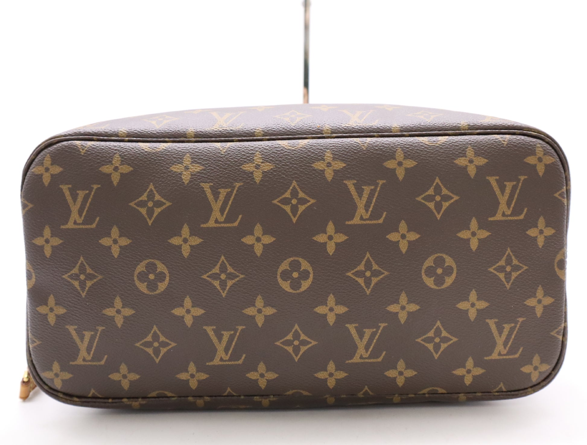 LOUIS VUITTON M50366 Monogram Never Full MM Rose Balerine Tote Bag with Pouch