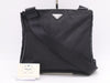 PRADA VA0251 Nylon Triangle Logo Shoulder Bag Black Shoulder Bag