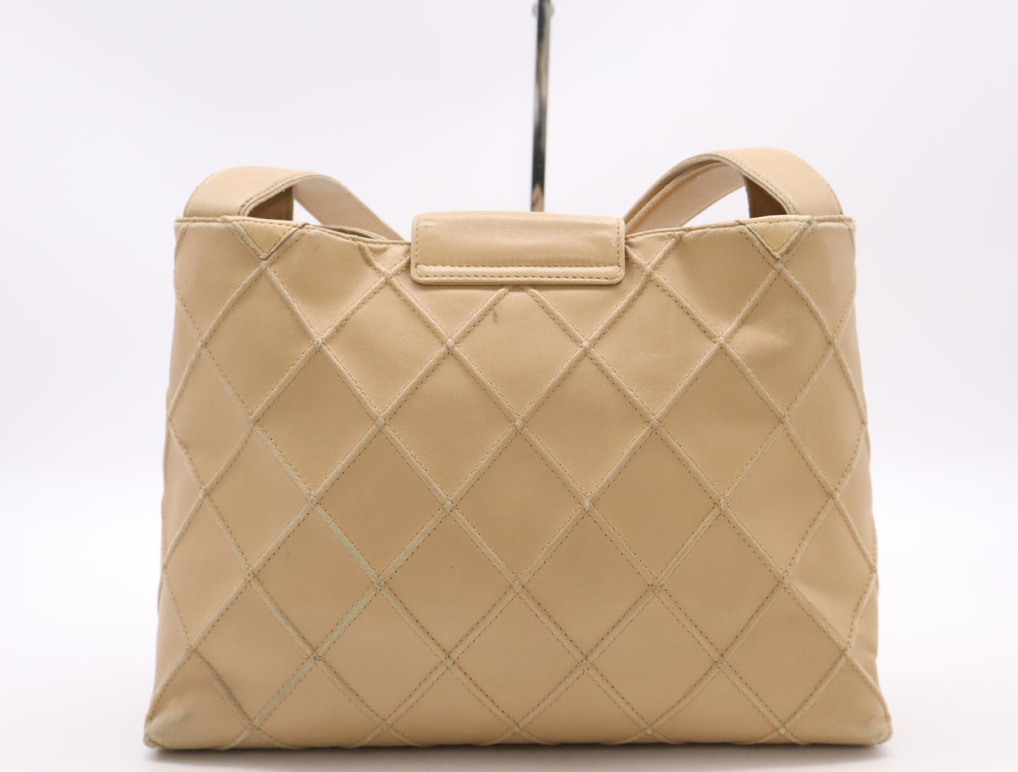 CHANEL Lambskin Shoulder Bag, Beige, with Guarantee Card, 6157710