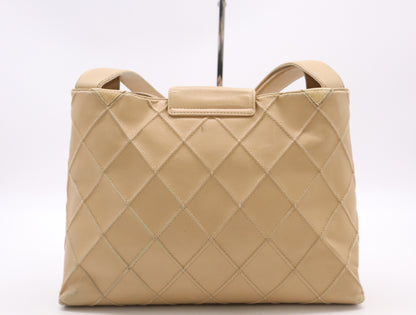 CHANEL Lambskin Shoulder Bag, Beige, with Guarantee Card, 6157710