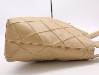 CHANEL Lambskin Shoulder Bag, Beige, with Guarantee Card, 6157710