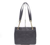 CHANEL Caviar Leather Matelasse Chain Shoulder Tote Bag in Black with GD Hardware
