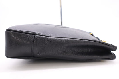 CHANEL Caviar Leather Matelasse Chain Shoulder Tote Bag in Black with GD Hardware