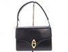 CELINE Leather One-Shoulder Bag with Horse-Drawn Carriage Hardware, Black