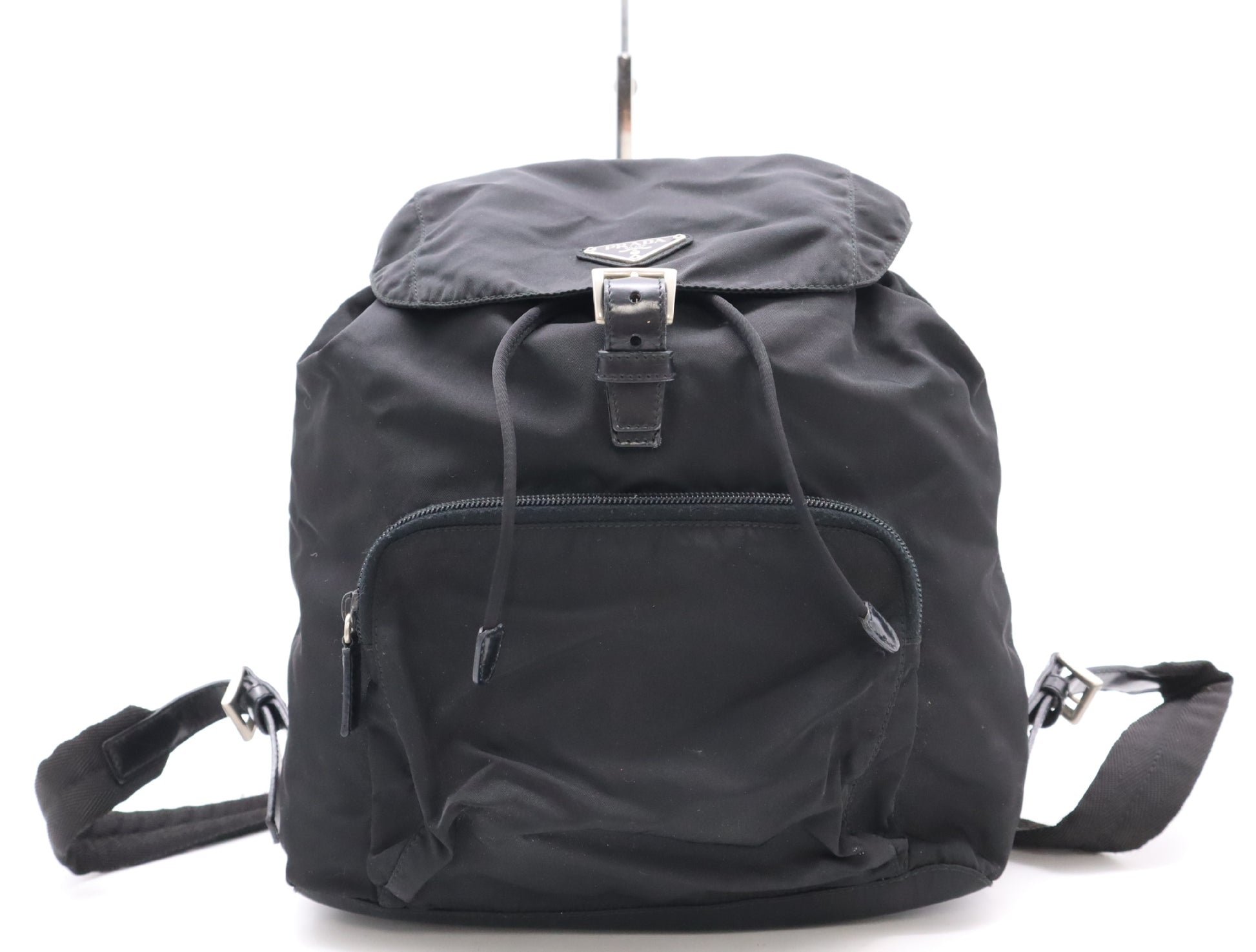 PRADA Nylon Triangle Logo Rucksack Black SV Hardware Rucksack