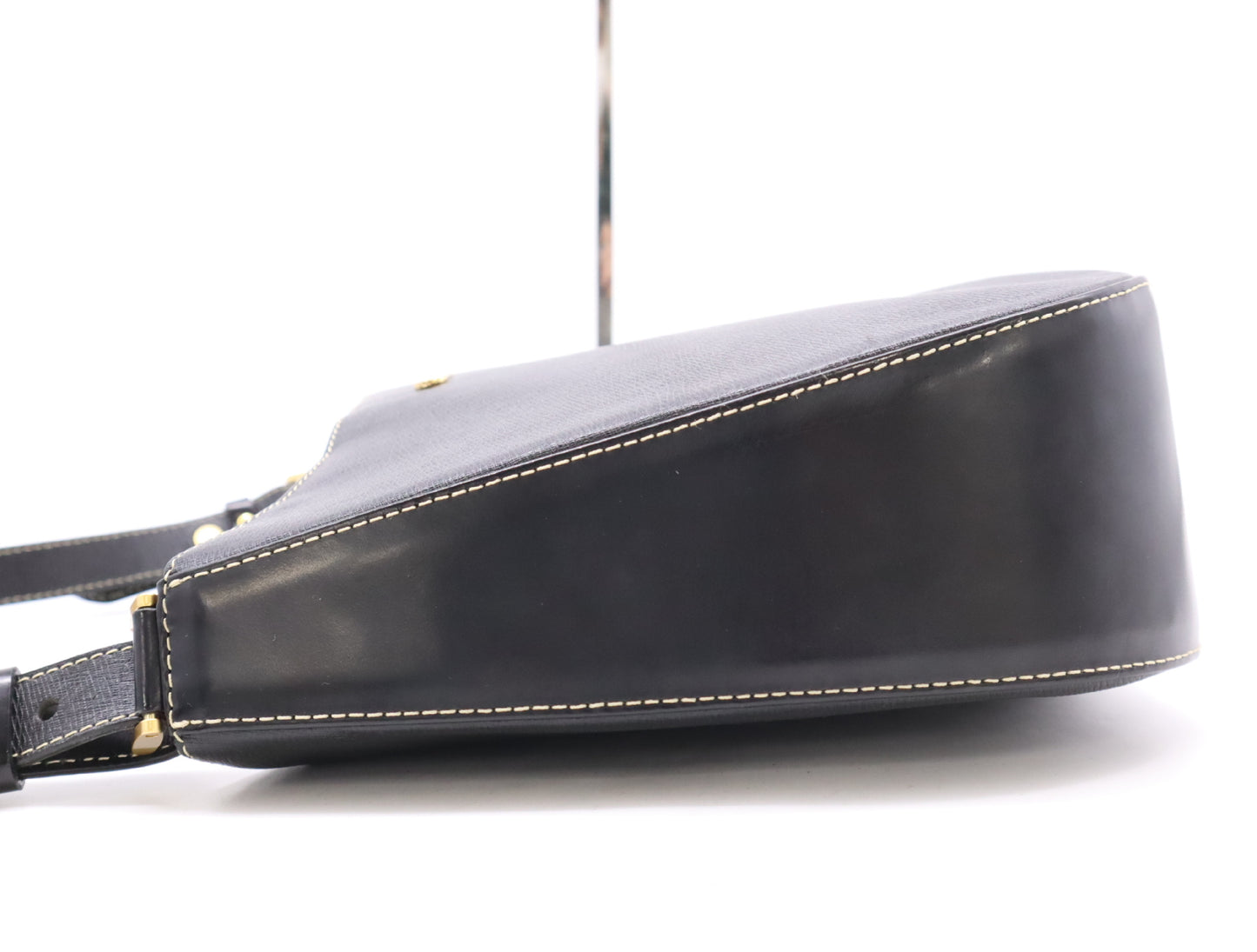 BURBERRY Leather Black Novacheck GD Hardware Shoulder Bag