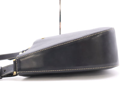 BURBERRY Leather Black Novacheck GD Hardware Shoulder Bag