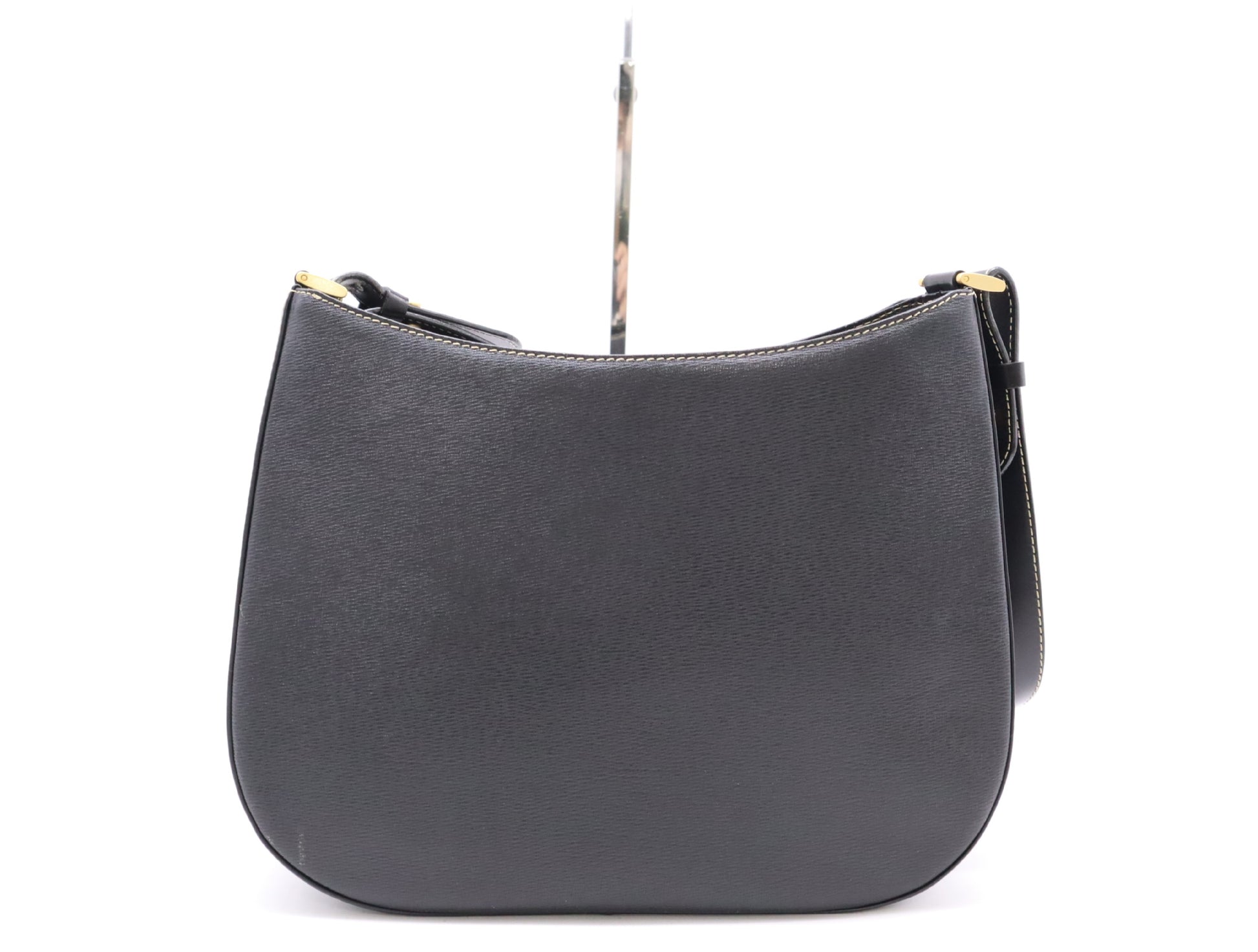 BURBERRY Leather Black Novacheck GD Hardware Shoulder Bag