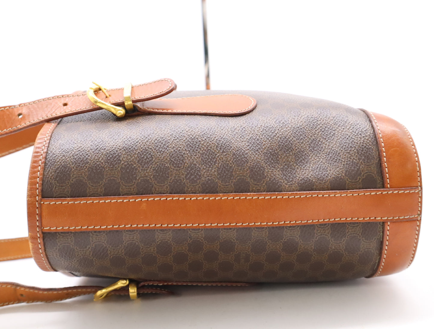 CELINE PVC Macadam Tote Bag, Brown, GD Hardware