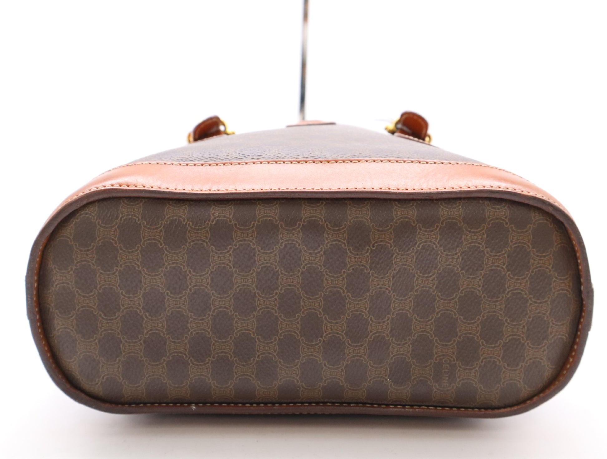 CELINE PVC Macadam Tote Bag, Brown, GD Hardware