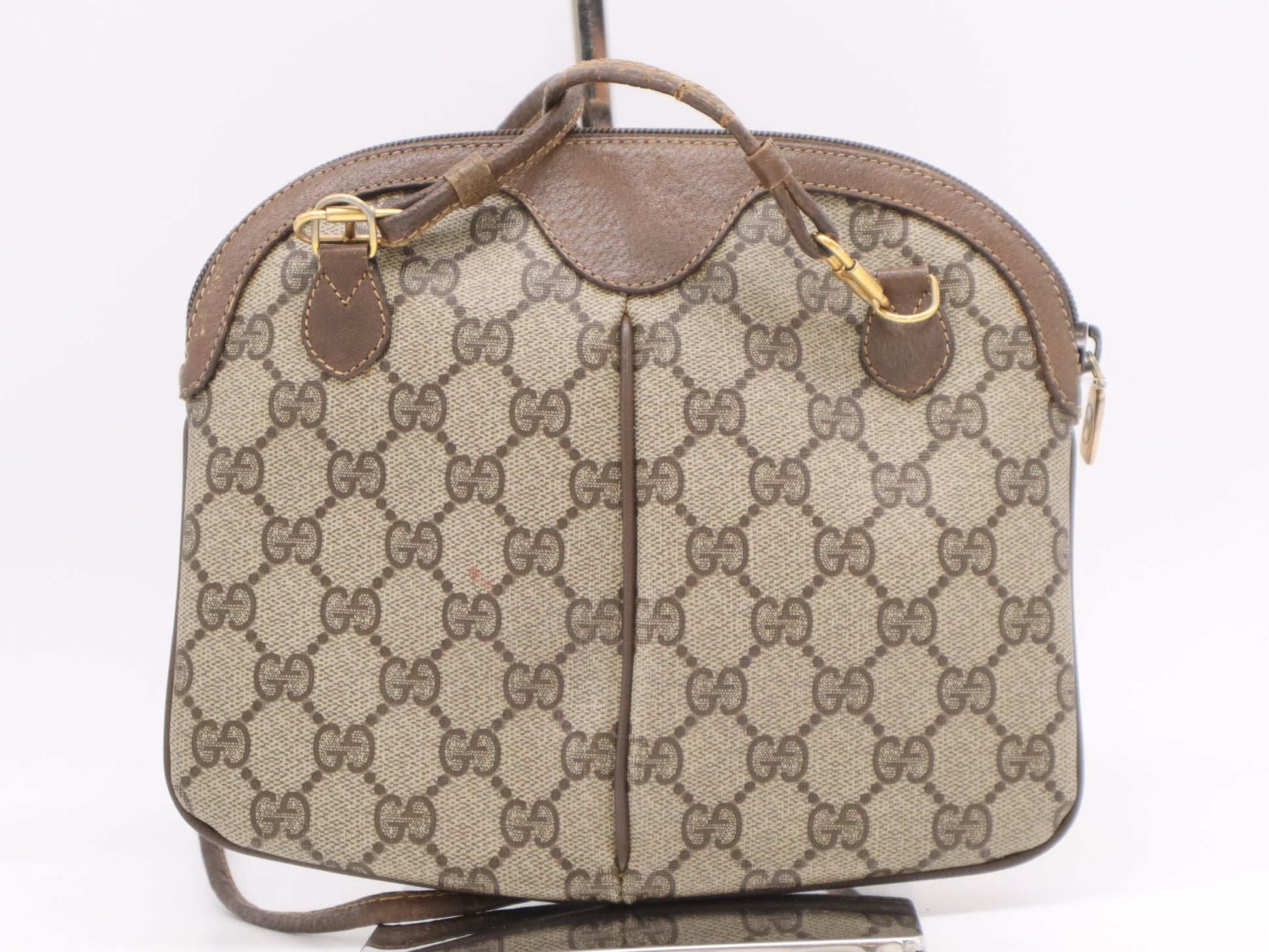GUCCI 904/02/047GG Supreme Sherry Line Shoulder Bag Khaki Shoulder Bag