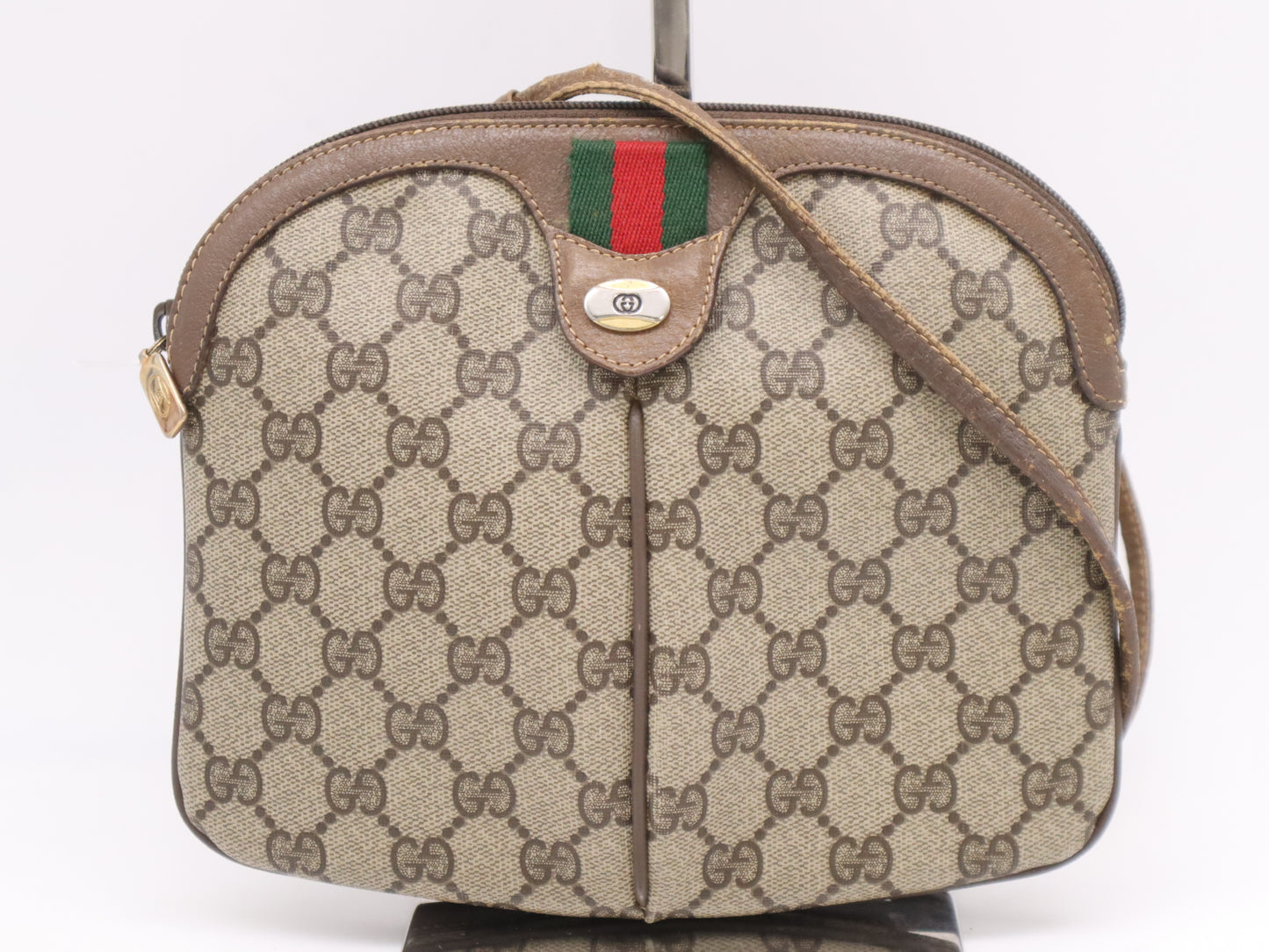 GUCCI 904/02/047GG Supreme Sherry Line Shoulder Bag Khaki Shoulder Bag