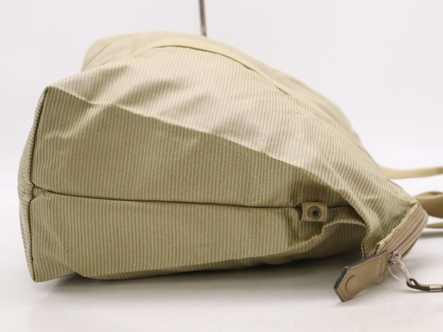 Yves Saint Laurent PVCx Canvas Logo Tote Bag Khaki Tote Bag